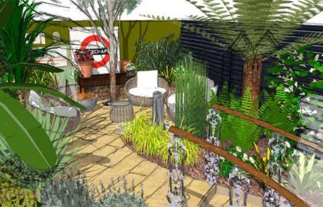 multi-level garden layout design