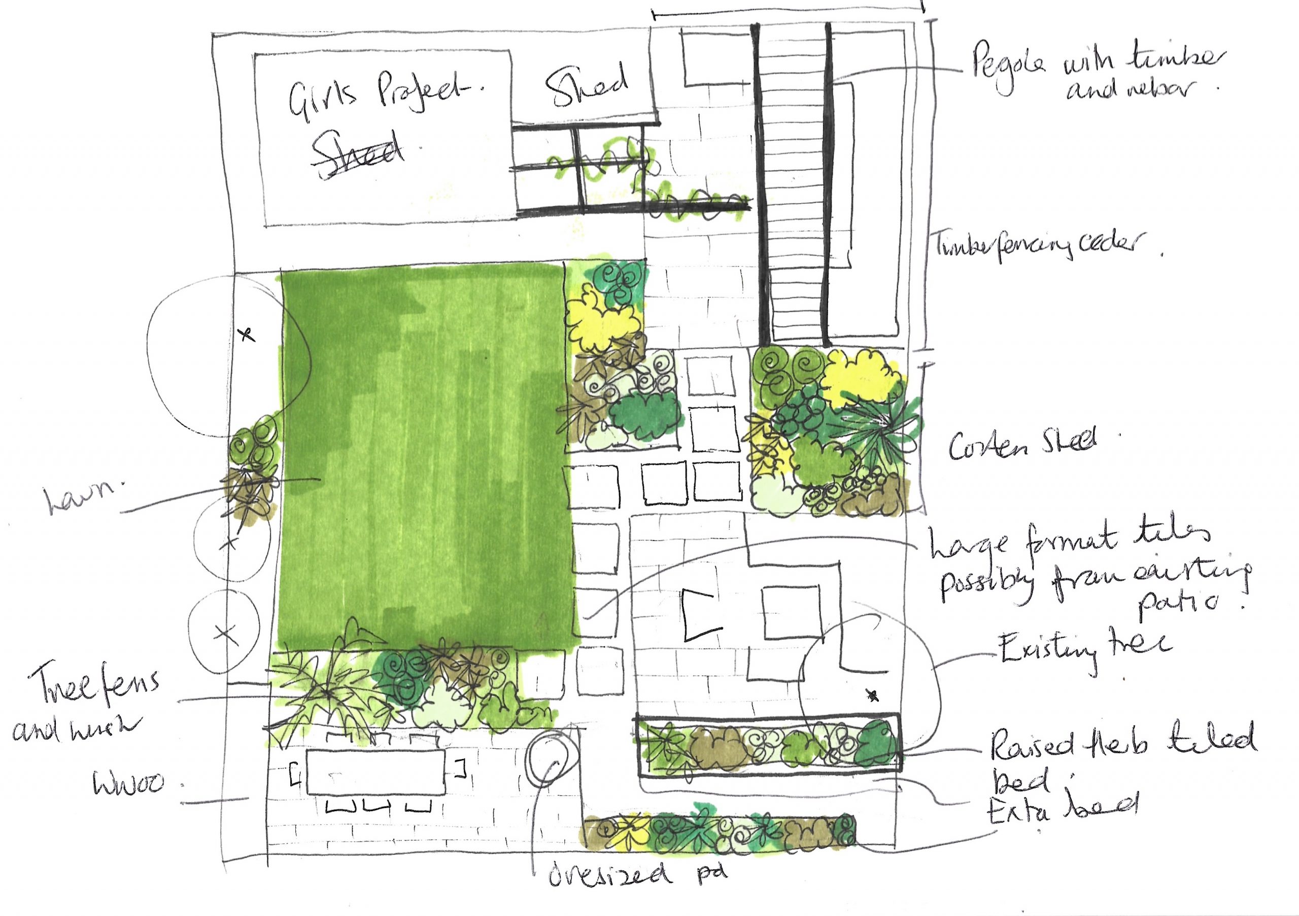 ED382 Garden sketch